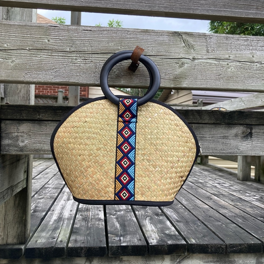 Straw clutch purse boho resort wear holiday, wedding, gifts | unique designs